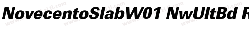 NovecentoSlabW01 NwUltBd Regular字体转换